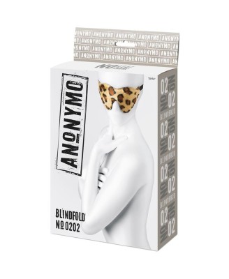 Anonymo mask, PU leather, print, 26 cm
