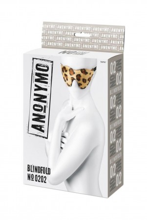 Anonymo mask, PU leather, print, 26 cm