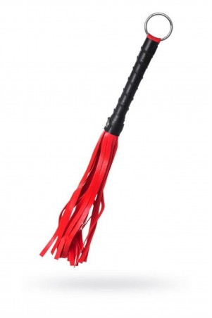 Anonymo flogger, PU leather, red, 28 cm