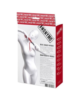Anonymo flogger, PU leather, red, 28 cm