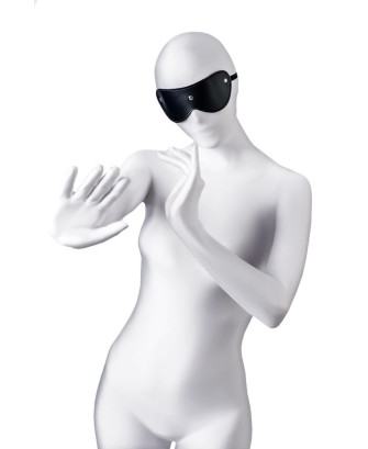 Anonymo mask, PU leather, black, 24 cm