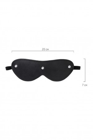 Anonymo mask, PU leather, black, 24 cm