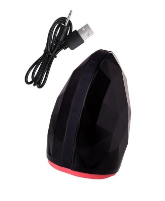 EROTIST Magma  Rechargeable masturbator with heating, Silicone, Black, 12 cm