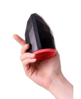 EROTIST Magma  Rechargeable masturbator with heating, Silicone, Black, 12 cm