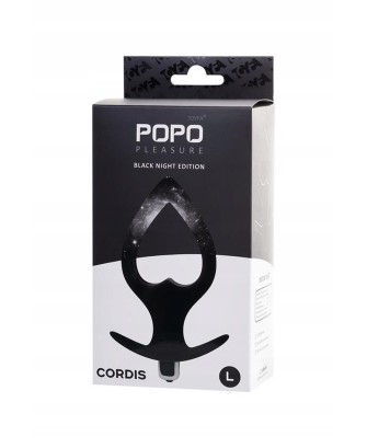 TOYFA POPO Pleasure Anal Plug Cordis L Vibro Black