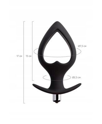 TOYFA POPO Pleasure Anal Plug Cordis L Vibro Black
