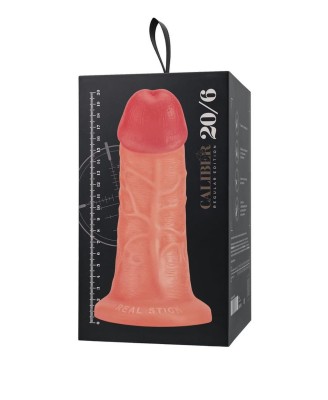 Realistic dildo Caliber 20/6 , PVC, flesh,  length 20cm, diameter 6cm