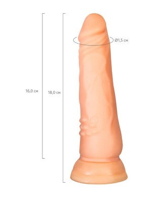 A-TOYS, Realistic Dildo, TPE, Flesh, 16.8 cm