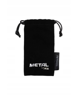 Metal by TOYFA, Anal plug, metal, silver, with diamond crystal, 9.5 cm, O 3.5 cm, 130 g