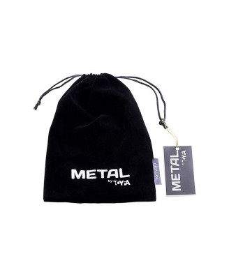 Silver anal plug TOYFA Metal with faux fur
