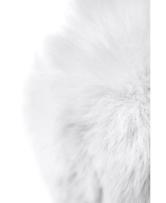 Silver anal plug TOYFA Metal with faux fur