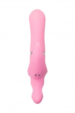 JOS Vibrator with clitoral stimulator JOS Twistme, silicone, pink, 19.5 cm
