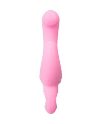 JOS Vibrator with clitoral stimulator JOS Twistme, silicone, pink, 19.5 cm