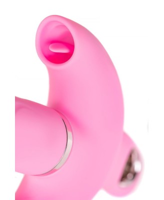 JOS Vibrator with clitoral stimulator JOS Twistme, silicone, pink, 19.5 cm