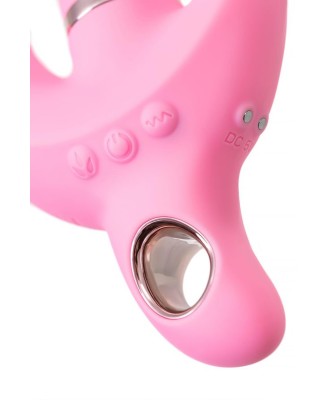 JOS Vibrator with clitoral stimulator JOS Twistme, silicone, pink, 19.5 cm