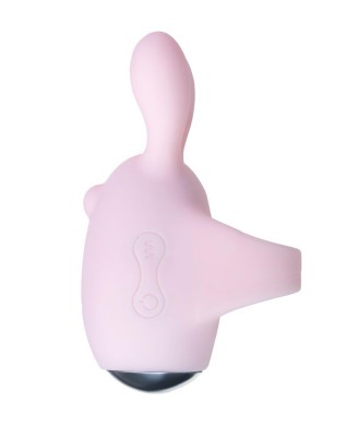JOS VITA finger vibrating egg and vibrating attachment, silicone, powder pink, 8.5 and 8 cm