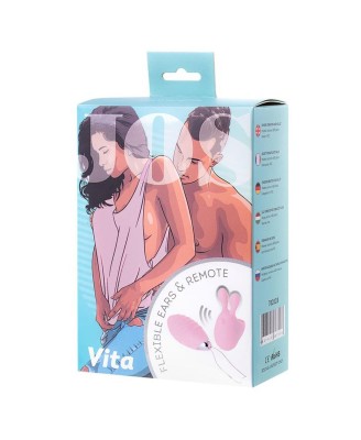 JOS VITA finger vibrating egg and vibrating attachment, silicone, powder pink, 8.5 and 8 cm