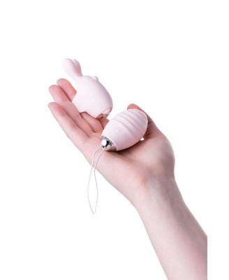 JOS VITA finger vibrating egg and vibrating attachment, silicone, powder pink, 8.5 and 8 cm