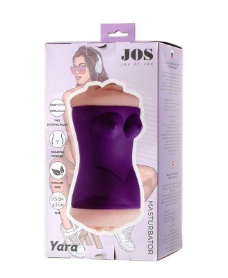 JOS YARA, Masturbator double-sided, TPR, fleshy, 17.5 cm