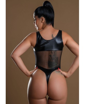 Highwaist Bodysuit With Chain Black