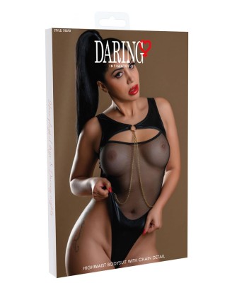 Highwaist Bodysuit With Chain Black