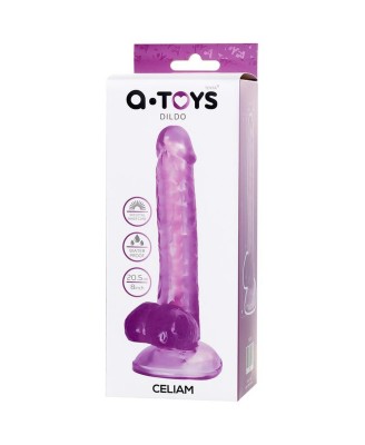 Realistic dildo A-Toys by TOYFA Celiam, TPE, purple, 20.5 cm