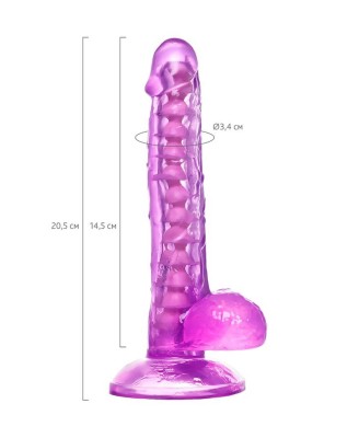 Realistic dildo A-Toys by TOYFA Celiam, TPE, purple, 20.5 cm