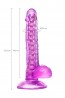 Realistic dildo A-Toys by TOYFA Celiam, TPE, purple, 20.5 cm