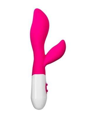 A-TOYS, Vibrator Lilu with Clitoral Stimulator, Silicone, Pink, 20 cm, 10 speeds, 2xAAA