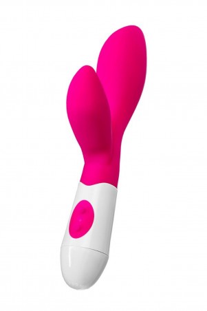 A-TOYS, Vibrator Lilu with Clitoral Stimulator, Silicone, Pink, 20 cm, 10 speeds, 2xAAA