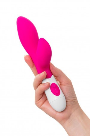 A-TOYS, Vibrator Lilu with Clitoral Stimulator, Silicone, Pink, 20 cm, 10 speeds, 2xAAA