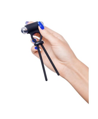A-Toys Erection enhancing lasso Jat , black, silicone, 14cm