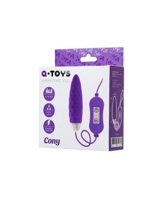 A-TOYS, Vibro egg 'Cony', with control panel, silicone, violet