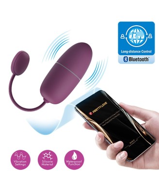 PRETTY LOVE - Nymph, 12 vibration functions Mobile APP Long-distance Control, ABS, 1 AAA battery