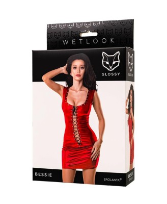 Glossy Bessie dress - red XL