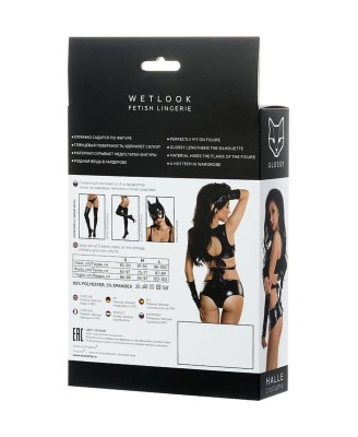 Glossy Sexy set of 3 HALLE - black L