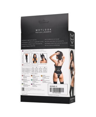 Wetlook body Sherrie - black L