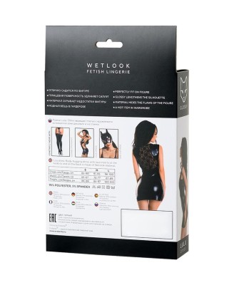 Wetlook black dress LULU - black L