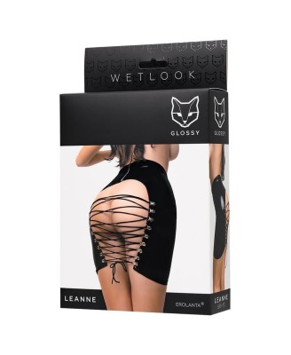 Wetlook skirt Leanne - black M