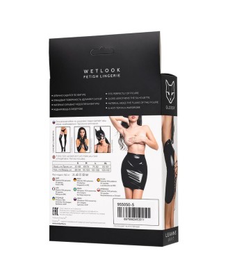 Wetlook skirt Leanne - black S