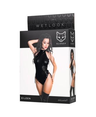 Wetlook body Eileen - black L