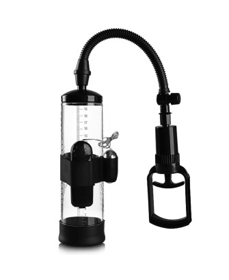 Pompka-Powerpump MAX Vibrating - Black&Clear