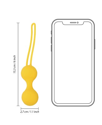Kegel Ball Exercise Set - Lemonade Yellow