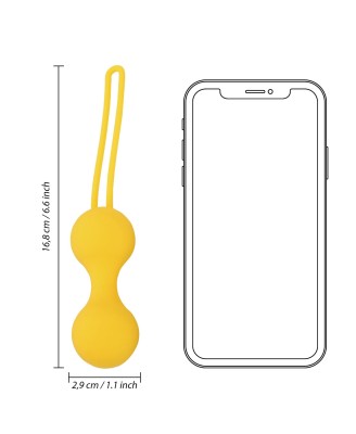 Kegel Ball Exercise Set - Lemonade Yellow