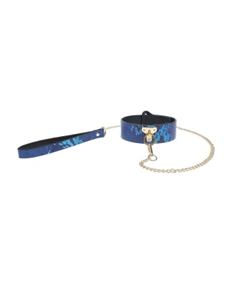 Florence Collection - Collar with Leash - Blue
