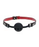 Milan Collection - Silicone Ball Gag - Black/Red