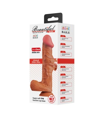 Baile BERGRISI - Realistyczny Karmelowy Dildo z Jądrami 26 cm