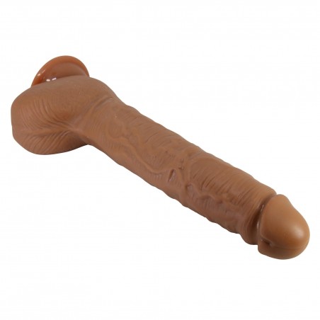 Baile Beautiful Dick Realistyczne Karmelowe Dildo z Jądrami 28 cm