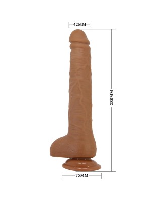 Baile Beautiful Dick Realistyczne Karmelowe Dildo z Jądrami 28 cm