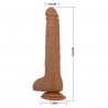 Baile Beautiful Dick Realistyczne Karmelowe Dildo z Jądrami 28 cm